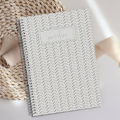 Gepersonaliseerde Boho Grey Taupe Fun Schattige Jo Notitieboek