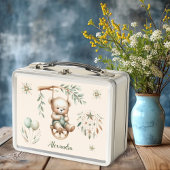 Gepersonaliseerde Boho Groene Teddybeer