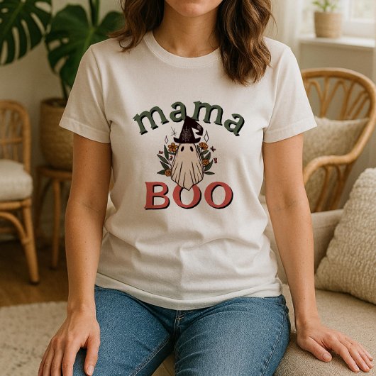 Gepersonaliseerde Boho Mama Boo Schattigee Ghost H T-shirt