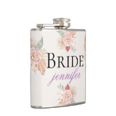 Gepersonaliseerde Boho Meerkleurige Bloem Kleur Heupfles (Rechts)