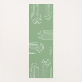 Gepersonaliseerde Boho Mid Century Chic Rainbow Yogamat