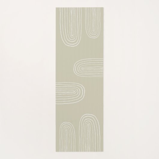 Gepersonaliseerde Boho Mid Century Chic Rainbow Yogamat (Achterkant)