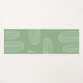 Gepersonaliseerde Boho Mid Century Chic Rainbow Yogamat (Voorkant (horizontaal))