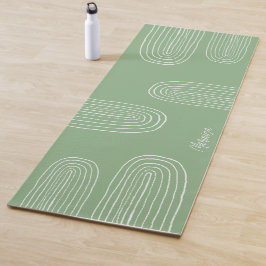 Gepersonaliseerde Boho Mid Century Chic Rainbow Yogamat
