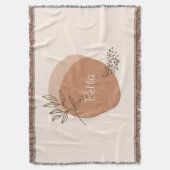 Gepersonaliseerde boho minimalist deken (Voorkant Verticaal)