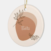 Gepersonaliseerde boho minimalist keramisch ornament (Links)