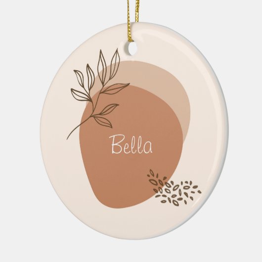 Gepersonaliseerde boho minimalist keramisch ornament (Links)