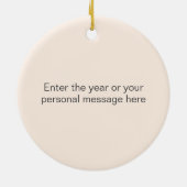 Gepersonaliseerde boho minimalist keramisch ornament (Achterkant)