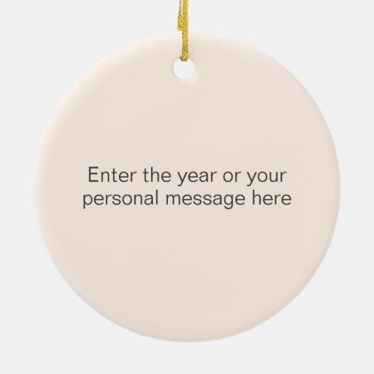 Gepersonaliseerde boho minimalist keramisch ornament (Achterkant)