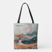 Gepersonaliseerde Boho Moonlit Canvas tas - Aangep (Achterkant)
