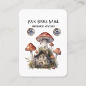 Gepersonaliseerde Boho Mushroom Sieraden Display Visitekaartje (Voorkant)