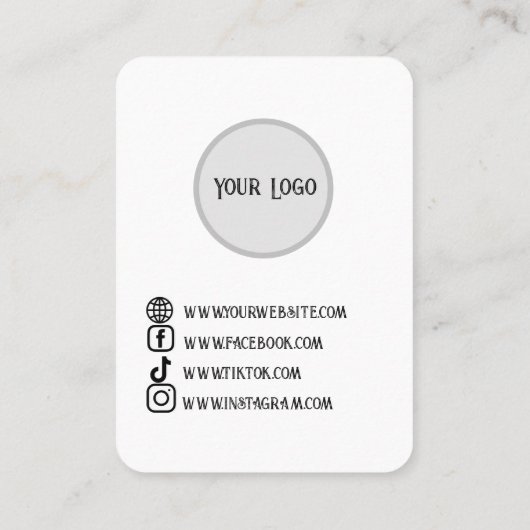 Gepersonaliseerde Boho Mushroom Sieraden Display Visitekaartje (Achterkant)