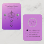 Gepersonaliseerde Boho mystieke sieraden display Visitekaartje (Voorkant / Achterkant)