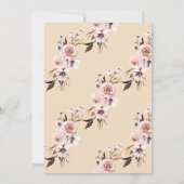 Gepersonaliseerde Boho Natuur Wildflower Baby show Kaart (Achterkant)