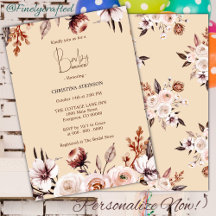 Gepersonaliseerde Boho Natuur Wildflower Baby show
