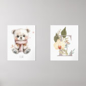 Gepersonaliseerde Boho Nursery Decor Muurkunst Muurkunst Sets (Voorkant)