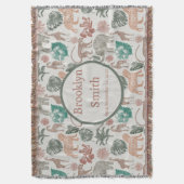 Gepersonaliseerde Boho Oerwoud Safari Deken (Voorkant Verticaal)