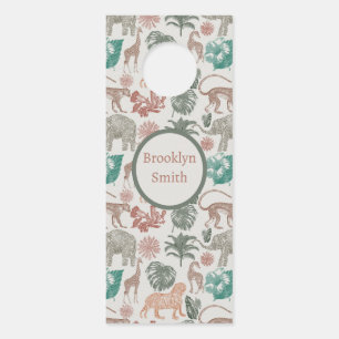 Gepersonaliseerde Boho Oerwoud Safari Deurhanger