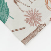 Gepersonaliseerde Boho Oerwoud Safari Fleece Deken (Hoek)