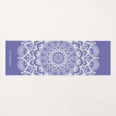 Gepersonaliseerde Boho Paars White Mandala Elegant Yogamat (Voorkant (horizontaal))