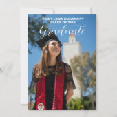 Gepersonaliseerde Boho Pampas Graduation Party Kaart (Achterkant)