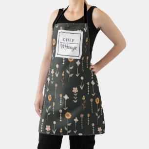 Gepersonaliseerde Boho Pattern Chef-kok Vrouwen Schort