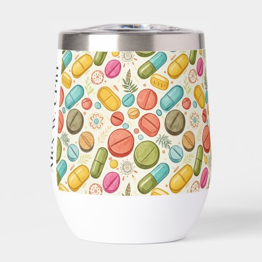 Gepersonaliseerde Boho Pharmacy Stemless (Voorkant)