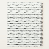 Gepersonaliseerde Boho pijlen zwarte inkt tekening Planner (Achterkant)