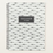 Gepersonaliseerde Boho pijlen zwarte inkt tekening Planner (Voorkant)