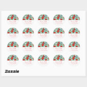 Gepersonaliseerde Boho Poppy ronde Stickers (Vel)
