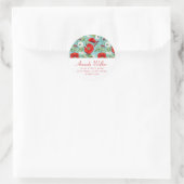 Gepersonaliseerde Boho Poppy ronde Stickers (Tas)