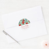 Gepersonaliseerde Boho Poppy ronde Stickers (Envelop)