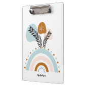 Gepersonaliseerde Boho Rainbow Custom Klembord (Links)