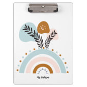 Gepersonaliseerde Boho Rainbow Custom Klembord (Voorkant)
