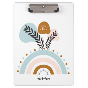 Gepersonaliseerde Boho Rainbow Custom Klembord