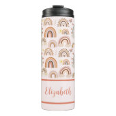 Gepersonaliseerde Boho Rainbow-Kinderen Thermosbeker (Voorkant)
