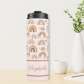 Gepersonaliseerde Boho Rainbow-Kinderen Thermosbeker