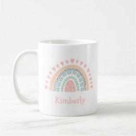 Gepersonaliseerde Boho Rainbow Koffiemok