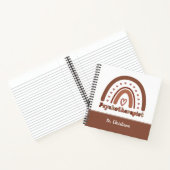 Gepersonaliseerde Boho Rainbow Psychotherapeut Notitieboek (Binnen)