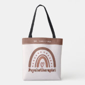 Gepersonaliseerde Boho Rainbow Psychotherapeut Tote Bag (Achterkant)
