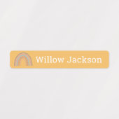 Gepersonaliseerde Boho Rainbow School naamlabels Labels (Design 1)