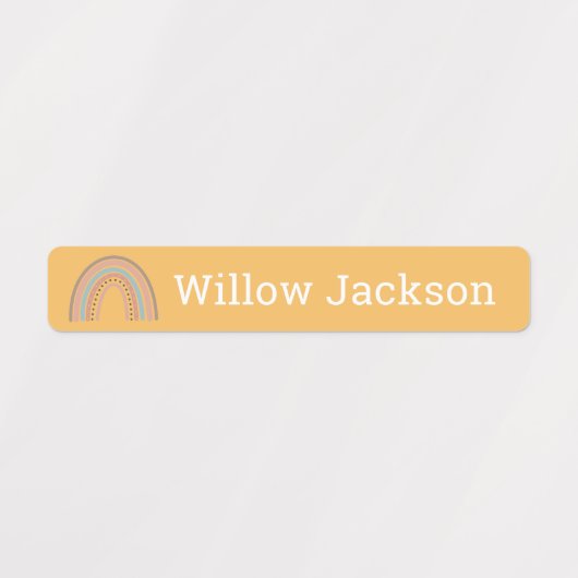 Gepersonaliseerde Boho Rainbow School naamlabels Labels (Design 1)