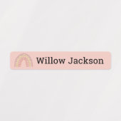 Gepersonaliseerde Boho Rainbow School naamlabels Labels (Design 2)