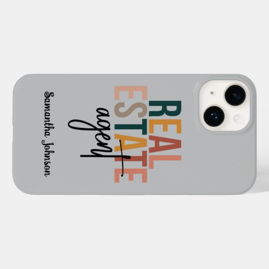 Gepersonaliseerde Boho Real Estate Agent Gift Case-Mate iPhone Case (Achterkant (horizontaal))