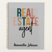 Gepersonaliseerde Boho Real Estate Agent Gift Plan Planner (Voorkant)