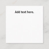 Gepersonaliseerde Boho Real Estate Agent Gift Vierkante Visitekaartje (Achterkant)