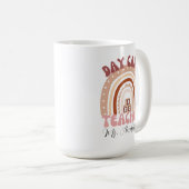 Gepersonaliseerde boho regenboog kinderopvang lera koffiemok (Voorkant rechts)