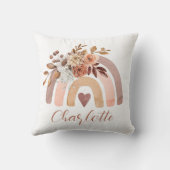 Gepersonaliseerde Boho Rust Terracotta Rainbow Kussen (Achterkant)