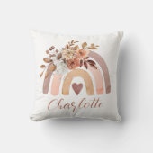 Gepersonaliseerde Boho Rust Terracotta Rainbow Kussen (Voorkant)