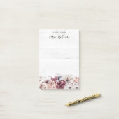 Gepersonaliseerde Boho Rustic Floral leraar Post-it® Notes (Op bureau)